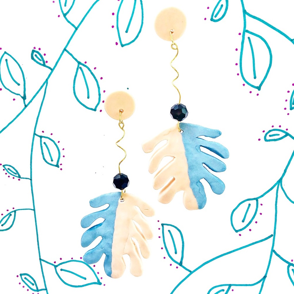 Handmade Unique Leaf Earrings